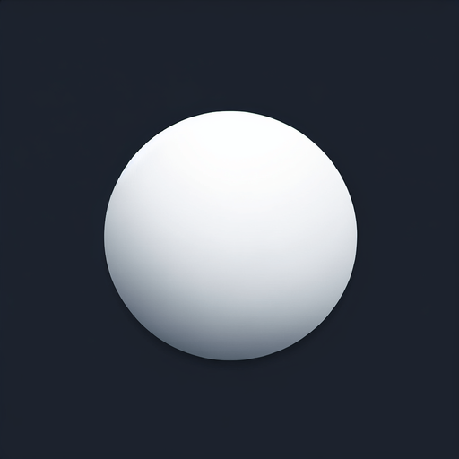 A filled in white circle..
Single Game Texture.  In-Game asset.  2d.  Blank background.  High contrast.  No shadows