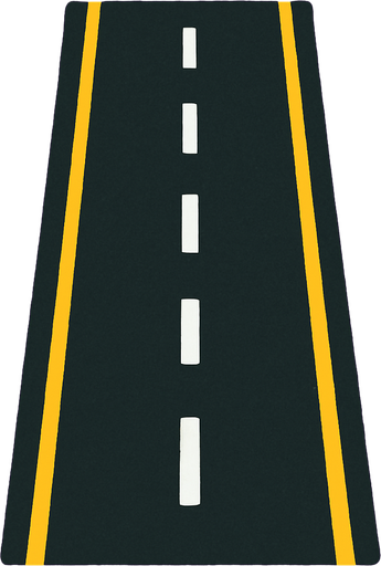 Road.
In-Game asset.  2d.  High contrast.  No shadows. Road