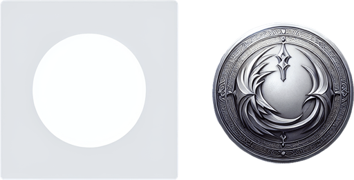 moneda de silver.
Single Game Texture.  In-Game asset.  2d.  Blank background.  High contrast.  No shadows