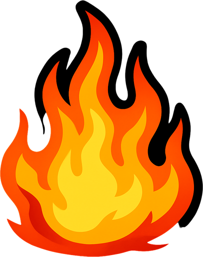 fire.
In-Game asset.  2d.  High contrast.  No shadows