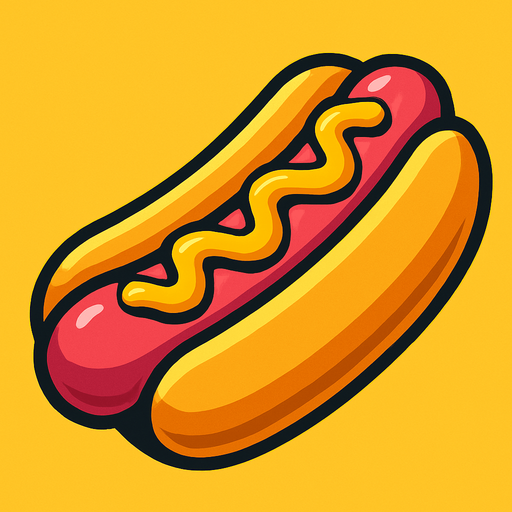 hot dog.
In-Game asset.  High contrast.  No shadows