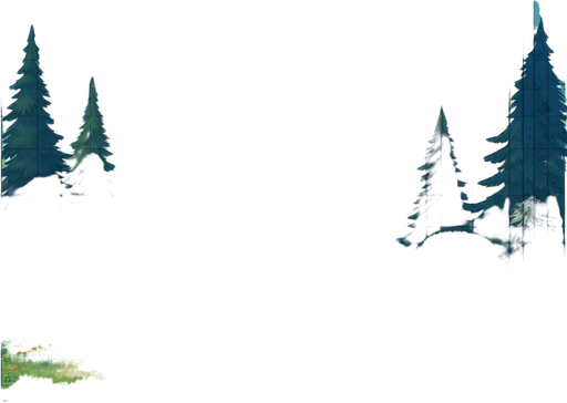 open forest.
Single Game Texture. In-Game asset. 2d. Blank background. High contrast. No shadows.