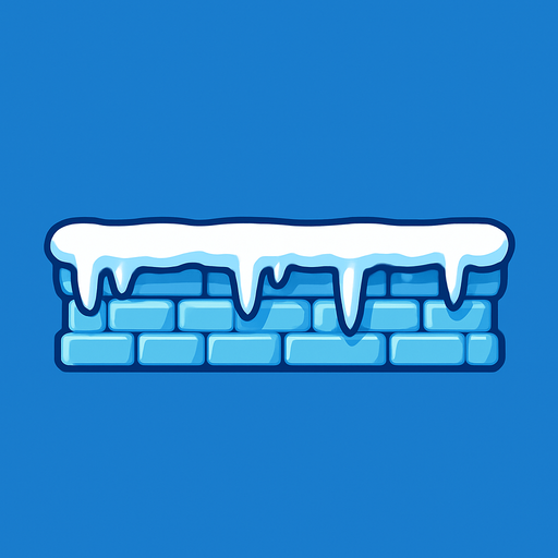icy tower advanced level platform.
In-Game asset.  2d.  High contrast.  No shadows