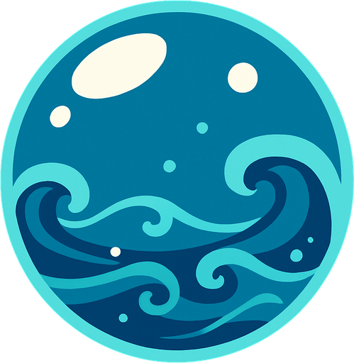 Bulle de l'océan.
In-Game asset.  2d.  High contrast.  No shadows