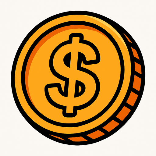Coin.
In-Game asset.  2d.  High contrast.  No shadows