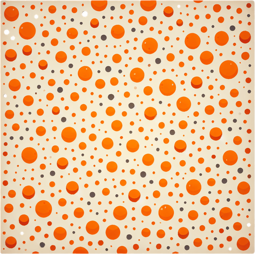 Random orange dots spread.
Single Game Texture. In-Game asset. 2d. Blank background. High contrast. No shadows.