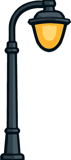 Modern sokak lambasi.
In-Game asset.  2d.  High contrast.  No shadows