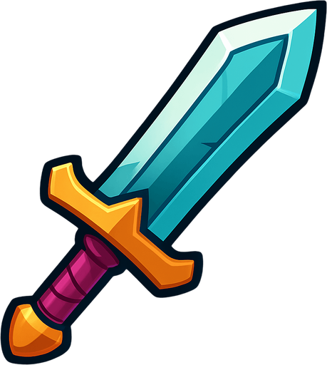Sword.
In-Game asset.  2d.  High contrast.  No shadows