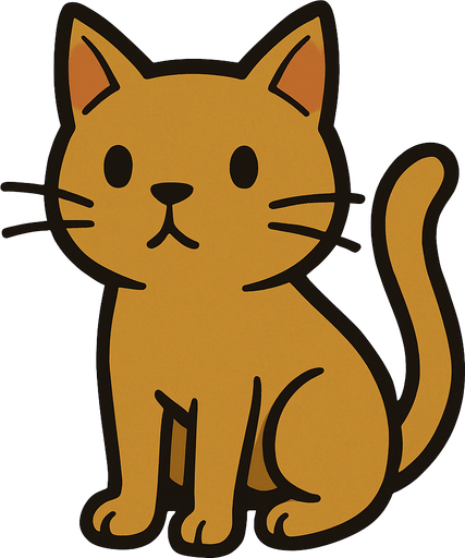 Cat in professor Layton game style.
In-Game asset.  2d.  High contrast.  No shadows