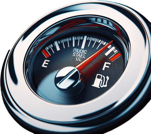 Red fuelindicator gauge