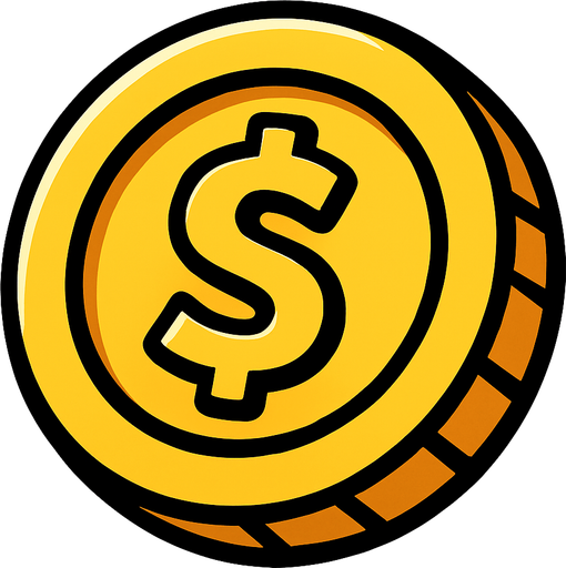 Game coin.
In-Game asset.  2d.  High contrast.  No shadows