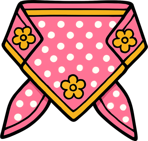 cute design scarf top view..
In-Game asset.  2d.  High contrast.  No shadows