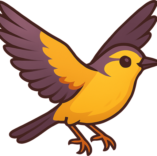 Primera de tres imagenes que crearan sensacion de movimiento a un pajaro. Esta tendra las alas extendidas