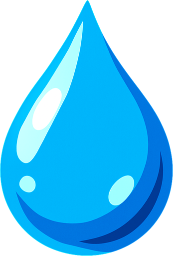 Regn drope.
In-Game asset.  2d.  High contrast.  No shadows