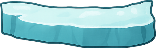 ice floe. No background. Transparent background. Blank background. No shadows. 2d. In-Game asset. flat