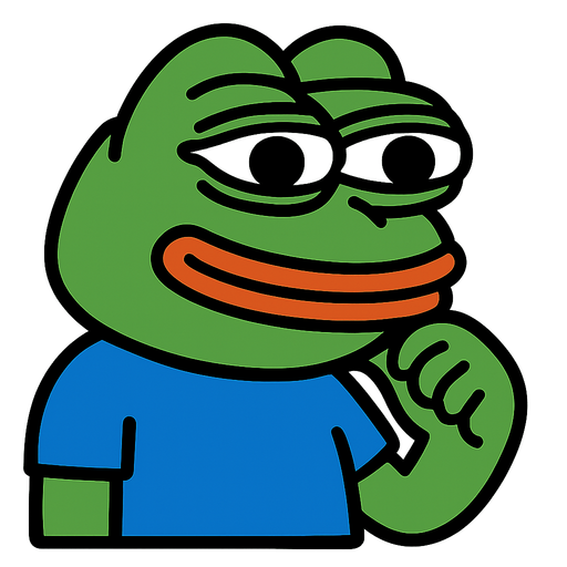 pepe frog.
In-Game asset.  2d.  High contrast.  No shadows