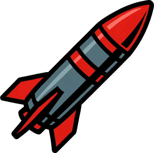 Un misile.
In-Game asset.  2d.  High contrast.  No shadows