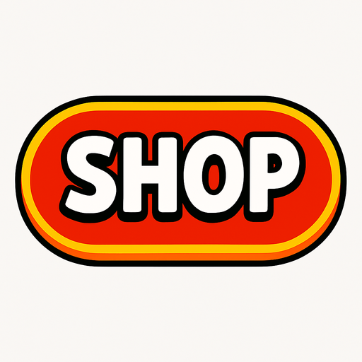 Shop Button.
In-Game asset.  2d.  High contrast.  No shadows
