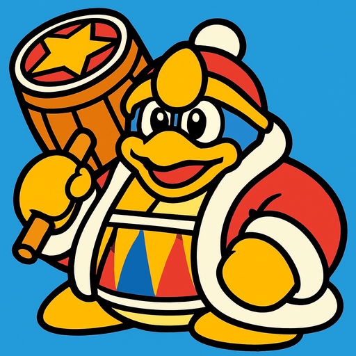 Dedede.
In-Game asset.  2d.  High contrast.  No shadows