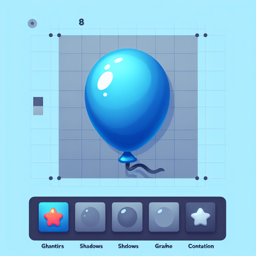 balloon.
Single Game Texture.  In-Game asset.  Blank background.  High contrast.  No shadows. 2d