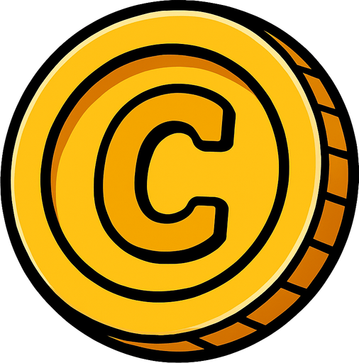 COİN.
In-Game asset.  2d.  High contrast.  No shadows