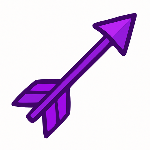 mor bir arrow.
In-Game asset.  2d.  High contrast.  No shadows