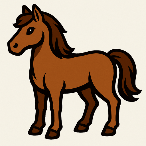 Horse.
In-Game asset.  2d.  High contrast.  No shadows