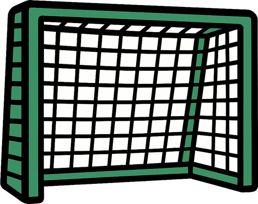A football goal.
In-Game asset.  2d.  High contrast.  No shadows