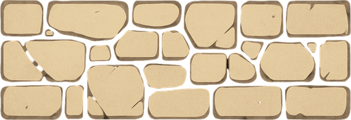 From the bird view, top of the wall.
In-Game asset.  2d.  High contrast.  No shadows