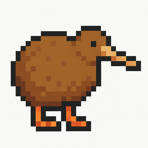 Make me a 2d pixel 🥝 kiwi.
In-Game asset.  2d.  High contrast.  No shadows