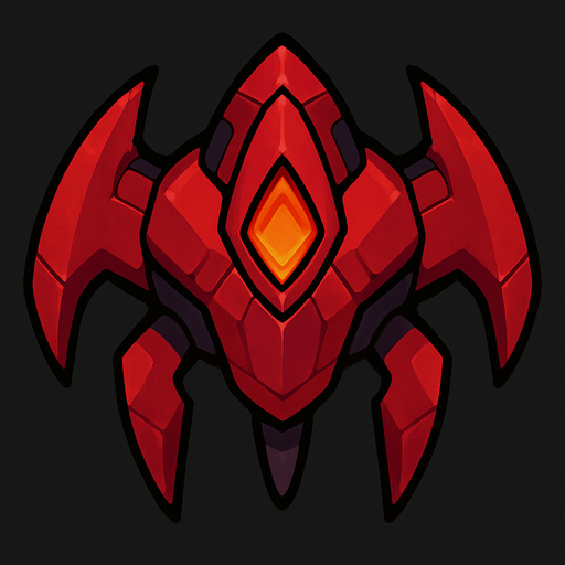 enemy space shape.
In-Game asset.  2d.  No shadows