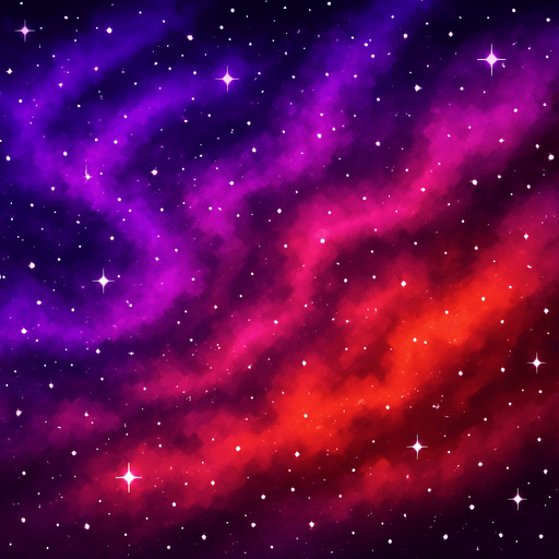 Cool purple and red galaxy background.
In-Game asset.  2d.  High contrast.  No shadows