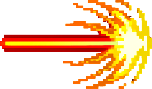 bir rüzgar gibi bir şey retro oyunlardaki vurma efekti gibi olsun lazer ile rüzgarın karışımı birşey.
In-Game asset.  2d.  High contrast.  No shadows