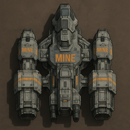 mine spaceship top view.