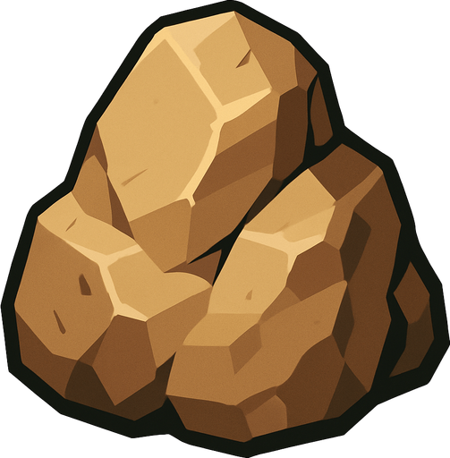 rock.
In-Game asset.  2d.  High contrast.  No shadows