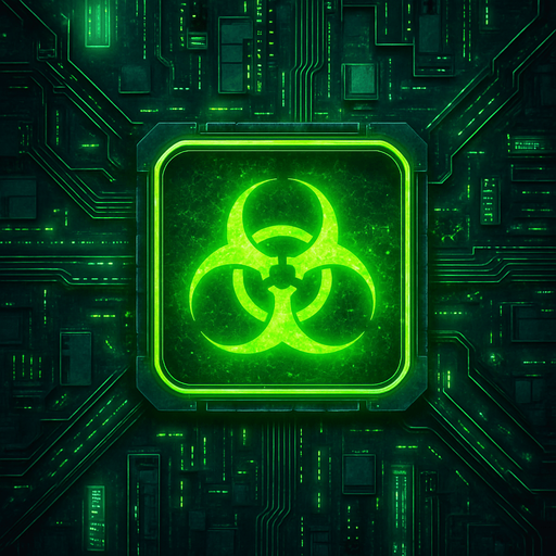 Toxin top square of tower facing the screen to use it as a grid. future. seen from above. Cyberpunk. abstract. HD colors. green color. No Diagonal images.
