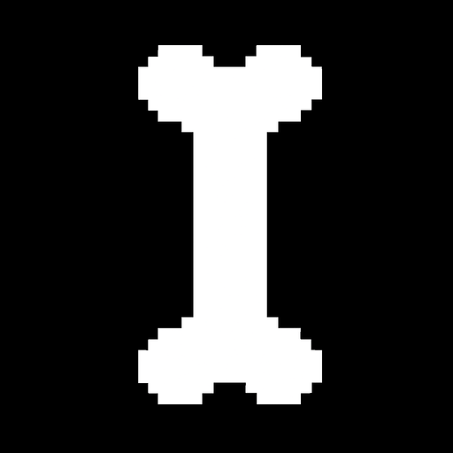 white bone undertale.
In-Game asset.  2d.  High contrast.  No shadows