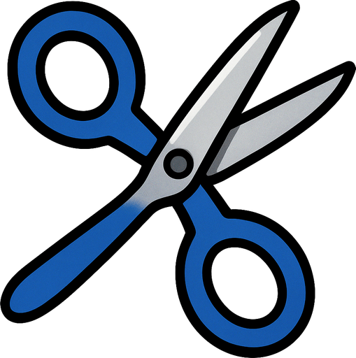 scissors.
In-Game asset.  2d.  High contrast.  No shadows