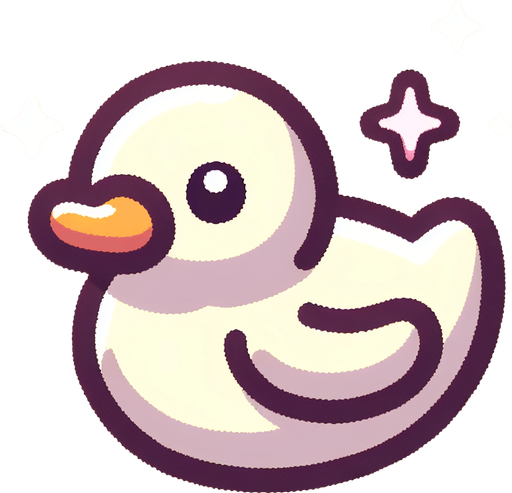 a cute swimming duck from left to right.
Single Game Texture.  In-Game asset.  2d.  Blank background.  High contrast.  No shadows. kawaii