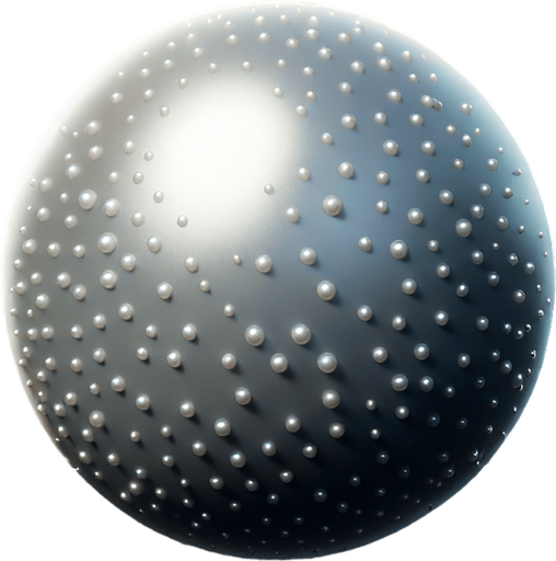 A pearl.
Single Game Texture.  In-Game asset.  2d.  Blank background.  High contrast.  No shadows