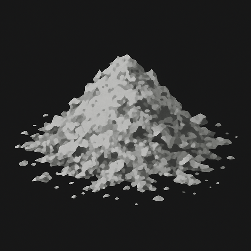 Gray ash.
In-Game asset.  2d.  High contrast.  No shadows