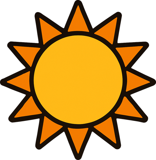 sun.
In-Game asset.  2d.  High contrast.  No shadows