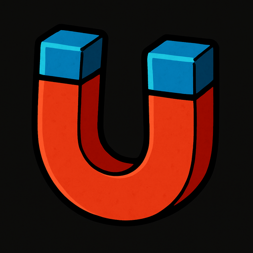 u magnet.
In-Game asset.  2d.  High contrast.  No shadows