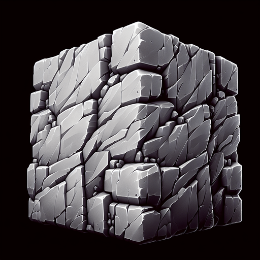 Rocks.
Single Game Texture. In-Game asset. 2d. Blank background. High contrast. No shadows.