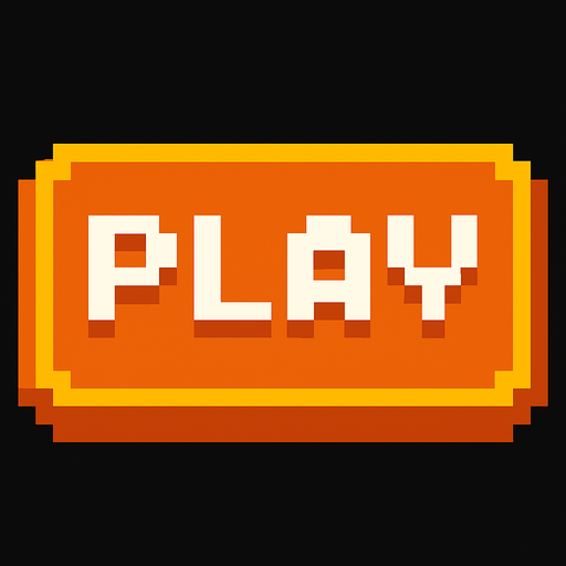 create an simple  retangular play button image writen "play" in it, make it in a 16bit style.
In-Game asset.  2d.  High contrast.  No shadows