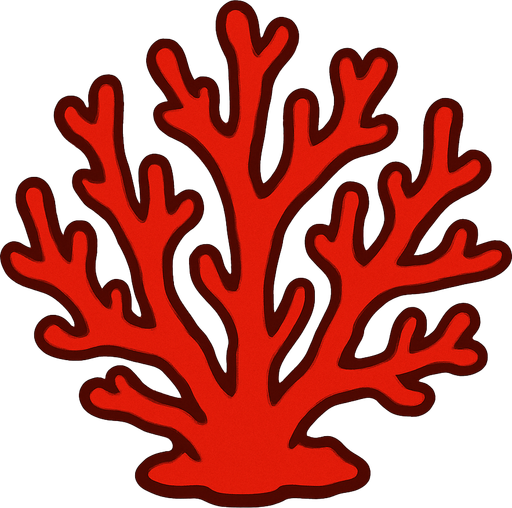 Coral rouge.
In-Game asset.  2d.  High contrast.  No shadows