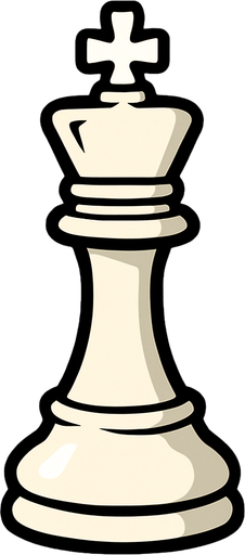 White King Chess.
In-Game asset.  2d.  High contrast.  No shadows