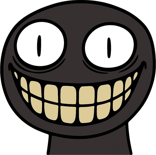 korkutucu bir gülümseme
. No background. Transparent background. Blank background. No shadows. 2d. In-Game asset. flat