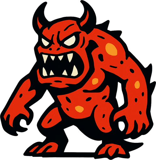 Canavar.
In-Game asset.  2d.  High contrast.  No shadows