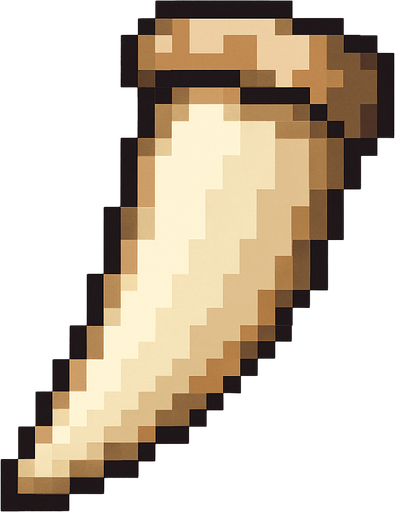 wolf fang 2d pixel art high quality.
In-Game asset.  2d.  High contrast.  No shadows